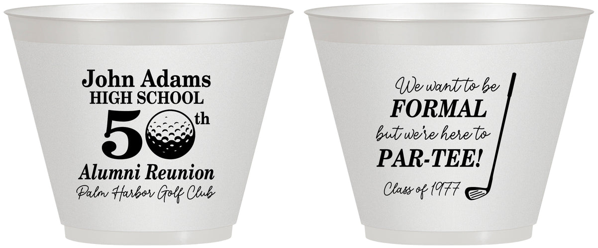 Custom Class Reunion 9 oz Wine Frosted Cups - Class Of 1977 50 Year | 140024