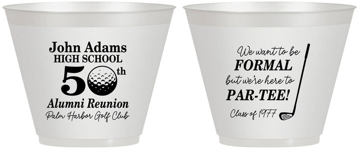 Custom Class Reunion 9 oz Wine Frosted Cups - Class Of 1977 50 Year | 140024