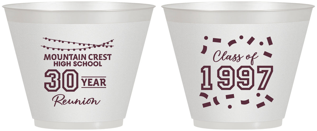 Custom Class Reunion 9 oz Wine Frosted Cups - Class Of 1997 30 Year | 140027