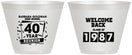 Custom Class Reunion 9 oz Wine Frosted Cups - Class Of 1987 40 Year | 140028
