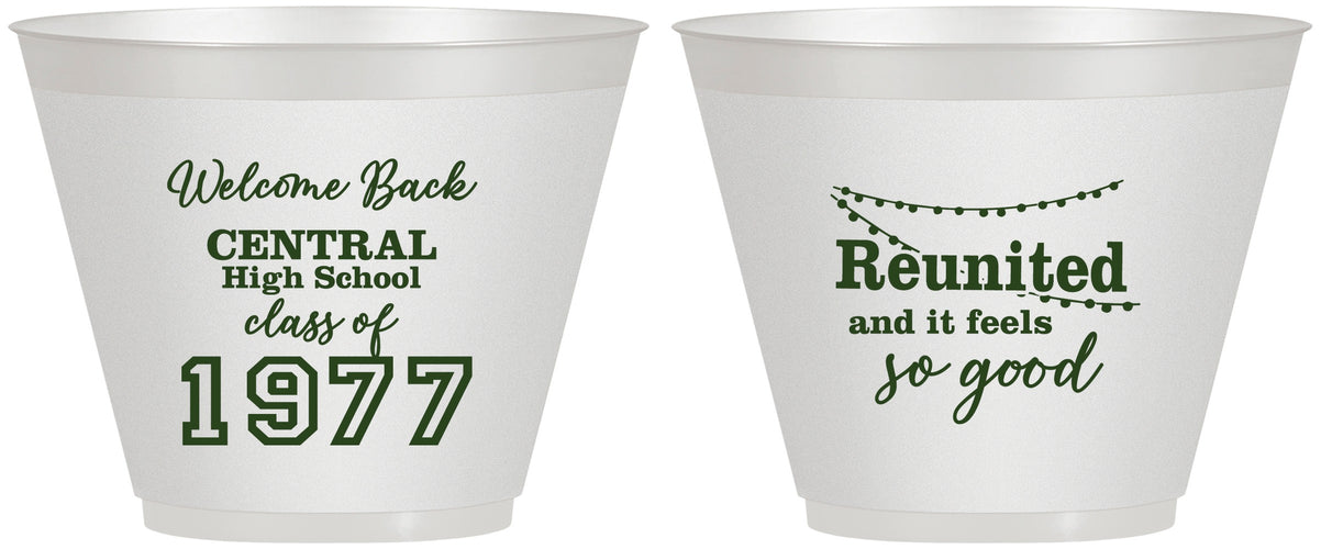 Custom Class Reunion 9 oz Wine Frosted Cups - Class Of 1977 50 Year | 140029