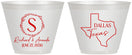 Custom Wedding 9 oz Wine Frosted Cups - Texas | 142