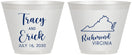 Custom Wedding 9 oz Wine Frosted Cups - Virginia | 145