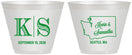 Custom Wedding 9 oz Wine Frosted Cups - Washington | 146