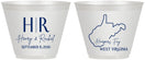 Custom Wedding 9 oz Wine Frosted Cups - West Virginia | 147