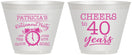 Custom Retirement 9 oz Wine Frosted Cups - Off The Clock | 150000