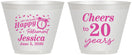 Custom Retirement 9 oz Wine Frosted Cups - Off The Clock | 150001