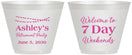 Custom Retirement 9 oz Wine Frosted Cups - 7 Day Weekends | 150004
