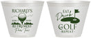 Custom Retirement 9 oz Wine Frosted Cups - Eat Drink Golf Repeat | 150006
