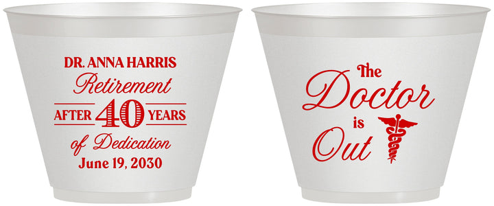 Custom Retirement 9 oz Wine Frosted Cups - Doctor | 150017