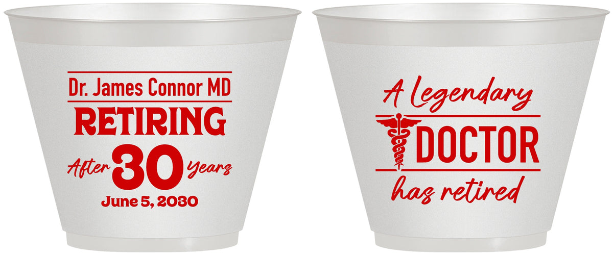 Custom Retirement 9 oz Wine Frosted Cups - Doctor | 150018