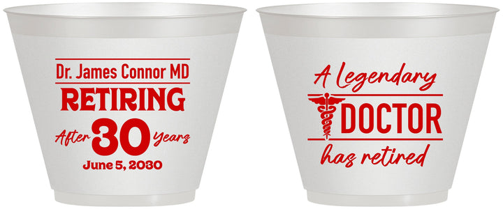 Custom Retirement 9 oz Wine Frosted Cups - Doctor | 150018