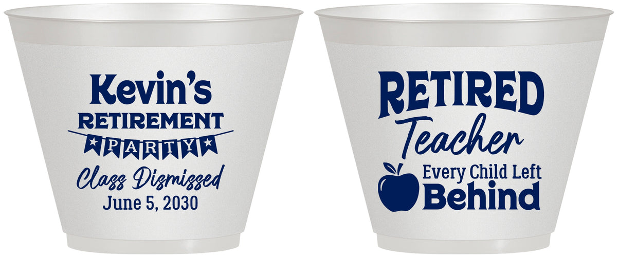 Custom Retirement 9 oz Wine Frosted Cups - Teacher | 150022