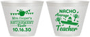 Custom Retirement 9 oz Wine Frosted Cups - Nacho Average Teacher | 150023