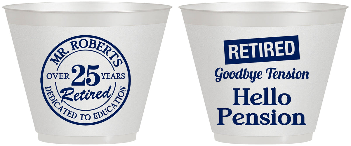 Custom Retirement 9 oz Wine Frosted Cups - Teacher | 150024