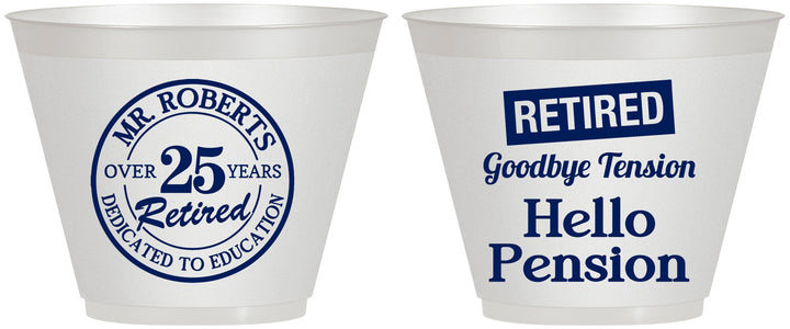 Custom Retirement 9 oz Wine Frosted Cups - Teacher | 150024