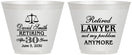 Custom Retirement 9 oz Wine Frosted Cups - Lawyer | 150025