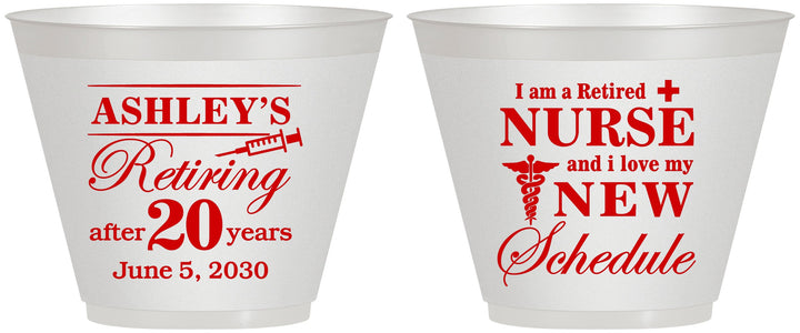 Custom Retirement 9 oz Wine Frosted Cups - Nurse | 150029