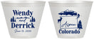 Custom Wedding 9 oz Wine Frosted Cups - Colorado | 155