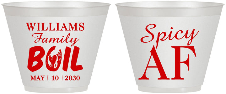 Custom Family Reunion 9 oz Wine Frosted Cups - Crawfish Boil | 160009