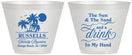 Custom Family Reunion 9 oz Wine Frosted Cups - Sun Sand Drink Beach | 160015