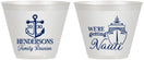 Custom Family Reunion 9 oz Wine Frosted Cups - Cruise Nautical | 160021