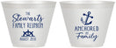 Custom Family Reunion 9 oz Wine Frosted Cups - Cruise Anchor | 160029