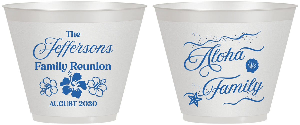 Custom Family Reunion 9 oz Wine Frosted Cups - Hawaii | 160032