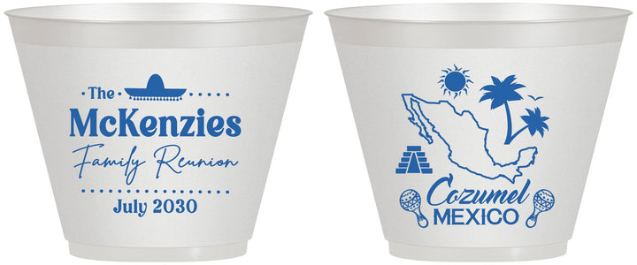 Custom Family Reunion 9 oz Wine Frosted Cups - Mexico | 160033