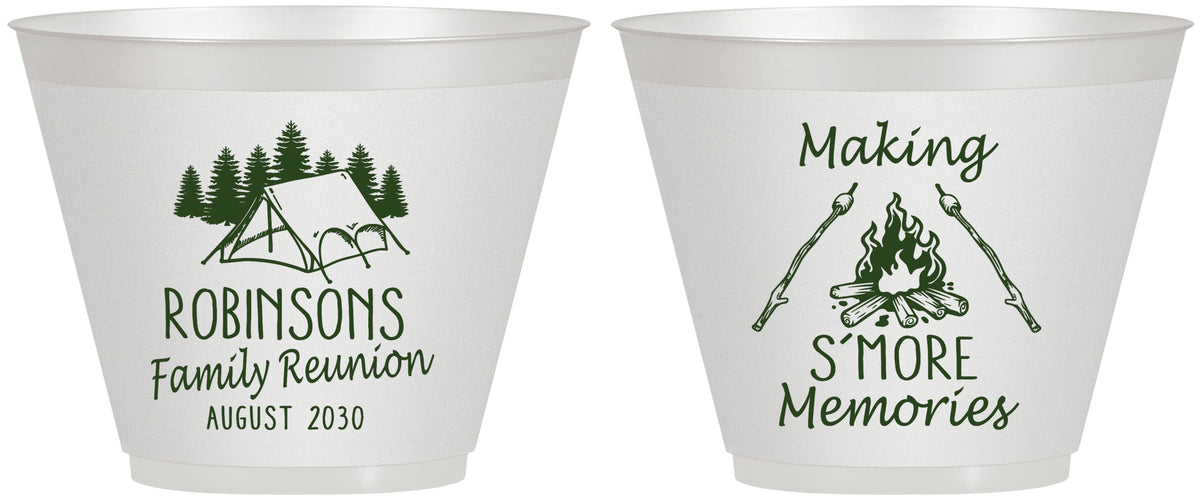 Custom Family Reunion 9 oz Wine Frosted Cups - Camping | 160046
