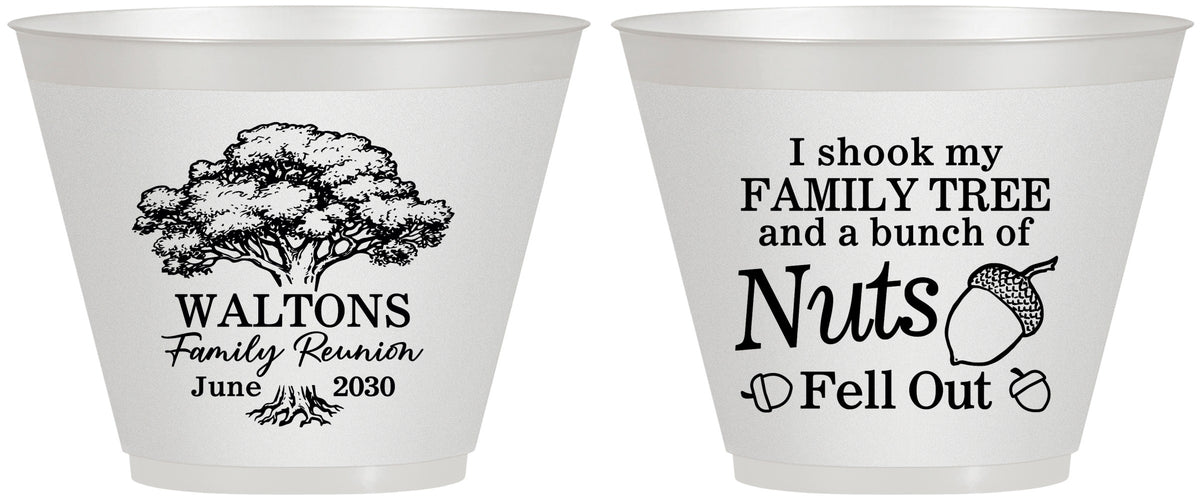 Custom Family Reunion 9 oz Wine Frosted Cups - Tree | 160058
