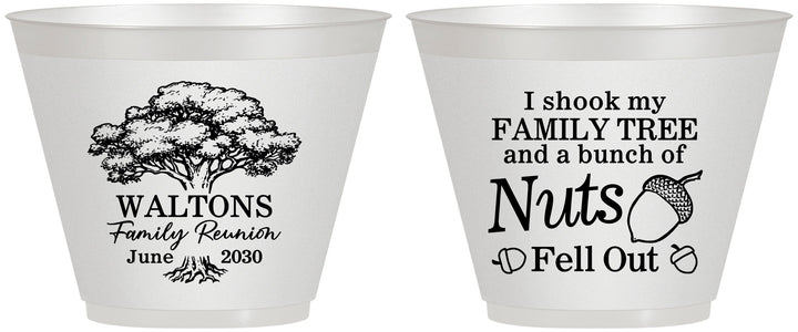 Custom Family Reunion 9 oz Wine Frosted Cups - Tree | 160058