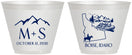 Custom Wedding 9 oz Wine Frosted Cups - Idaho | 161