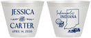 Custom Wedding 9 oz Wine Frosted Cups - Indiana | 163