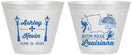 Custom Wedding 9 oz Wine Frosted Cups - Louisiana | 167