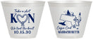 Custom Wedding 9 oz Wine Frosted Cups - Massachusetts | 170