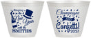 Custom New Years 9 oz Wine Frosted Cups - 2027 Confetti | 170003