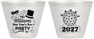 Custom New Years 9 oz Wine Frosted Cups - 2027 Ball | 170005