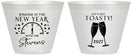 Custom New Years 9 oz Wine Frosted Cups - 2027 Toast | 170008