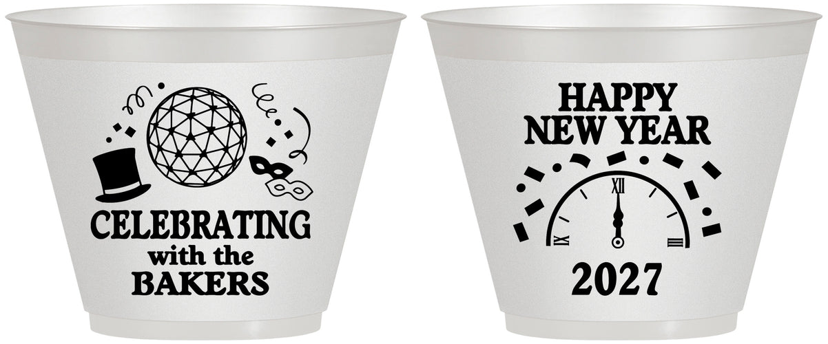 Custom New Years 9 oz Wine Frosted Cups - 2027 Countdown | 170010