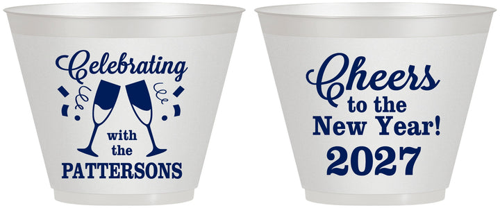 Custom New Years 9 oz Wine Frosted Cups - 2027 Cheers | 170011