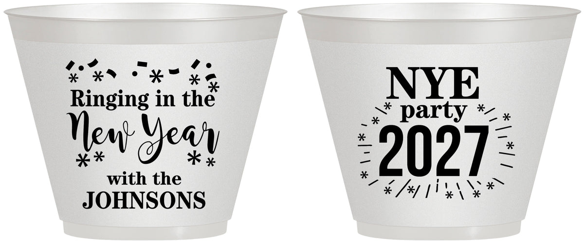 Custom New Years 9 oz Wine Frosted Cups - 2027 Ringing In | 170013