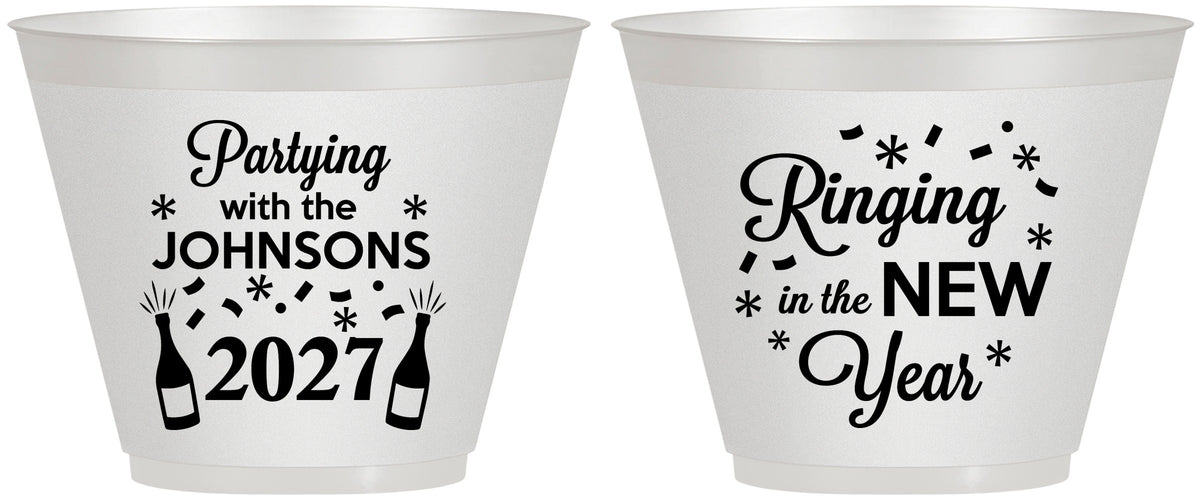 Custom New Years 9 oz Wine Frosted Cups - 2027 Ringing In | 170014