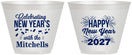 Custom New Years 9 oz Wine Frosted Cups - 2027 Nye Confetti | 170015