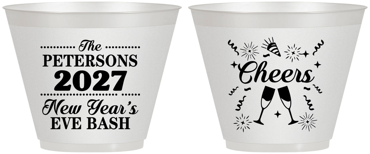 Custom New Years 9 oz Wine Frosted Cups - 2027 Cheers | 170017