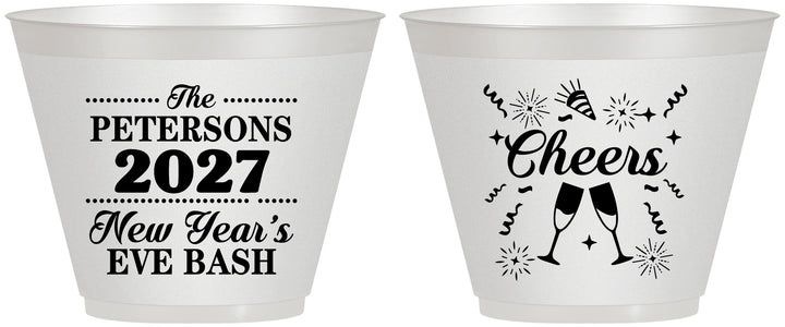 Custom New Years 9 oz Wine Frosted Cups - 2027 Cheers | 170017