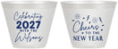 Custom New Years 9 oz Wine Frosted Cups - 2027 Cheers | 170019
