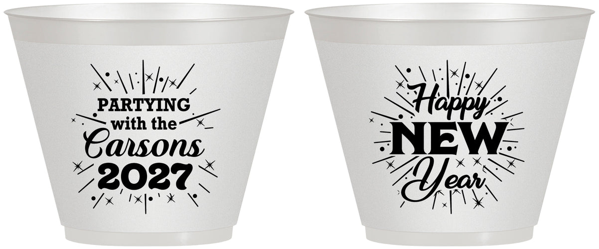 Custom New Years 9 oz Wine Frosted Cups - 2027 Nye | 170020