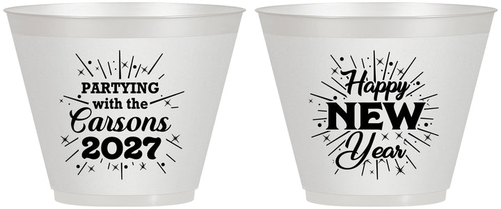 Custom New Years 9 oz Wine Frosted Cups - 2027 Nye | 170020