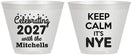Custom New Years 9 oz Wine Frosted Cups - 2027 Nye | 170025
